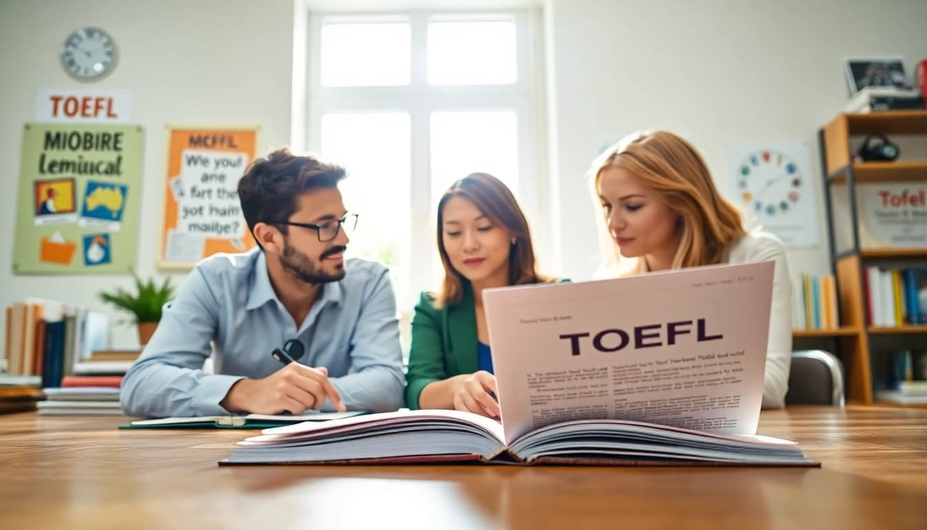 Engaging session for TOEFL expert help with a tutor and student in a study environment.