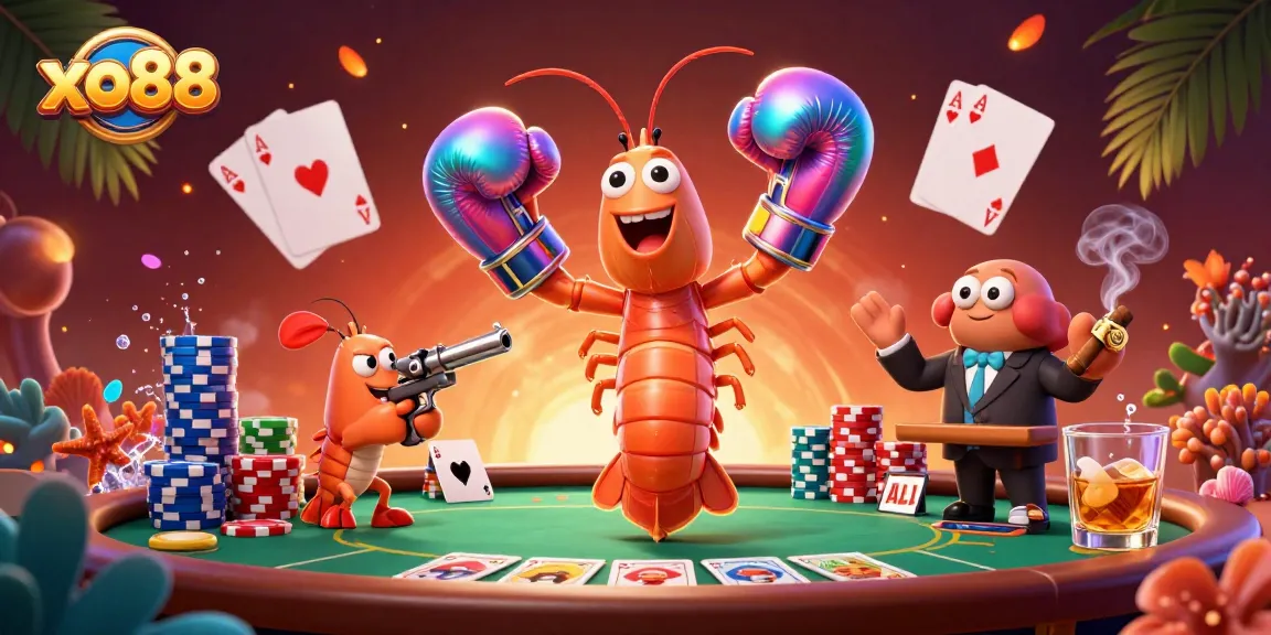 Experience thrilling action with xo88 as mantis and pistol shrimps showcase poker excellence.