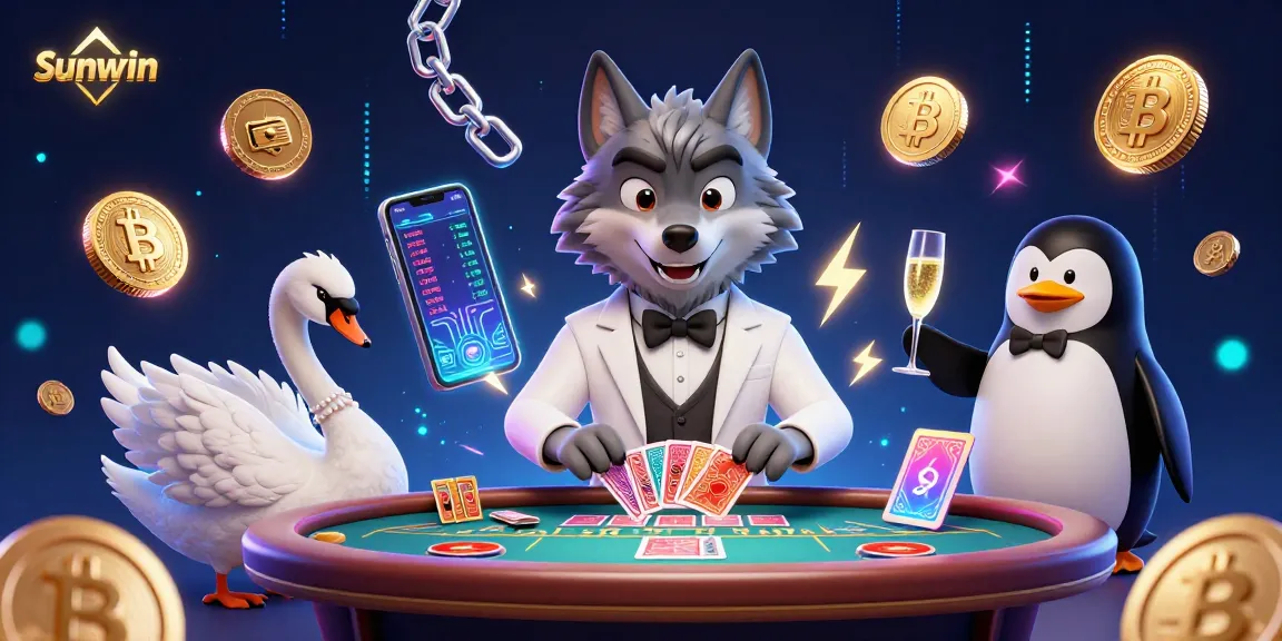 Experience Sunwin's vibrant gaming atmosphere with a luxurious baccarat scene.