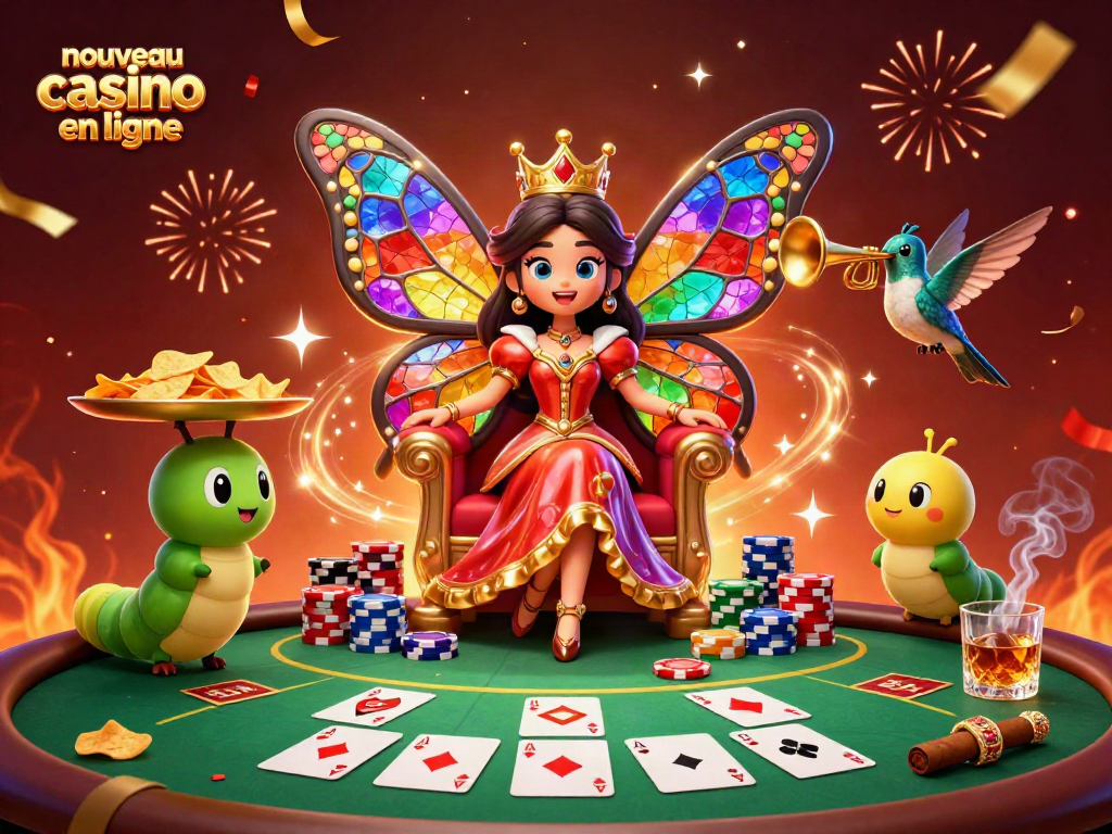 Plongez dans l'univers du nouveau casino en ligne avec une illustration dynamique de thèmes de jeux captivants.