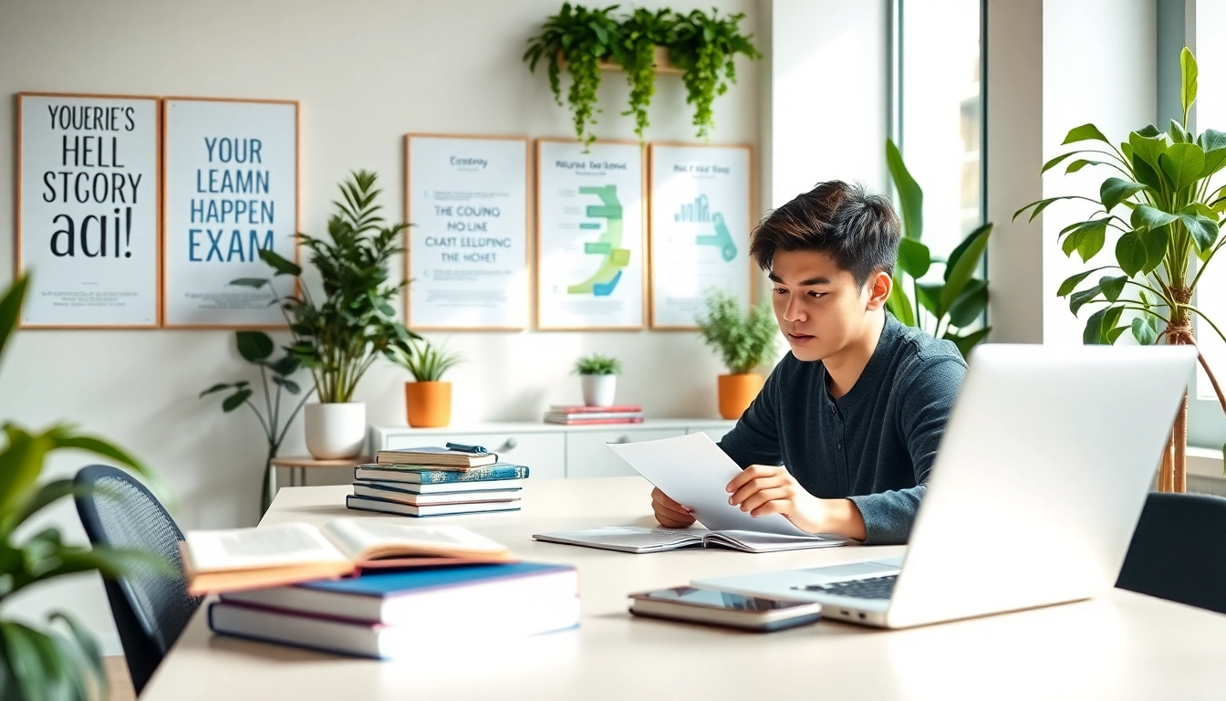 Alternatives to traditional exam prep displayed in a dynamic study setting highlighting online learning.