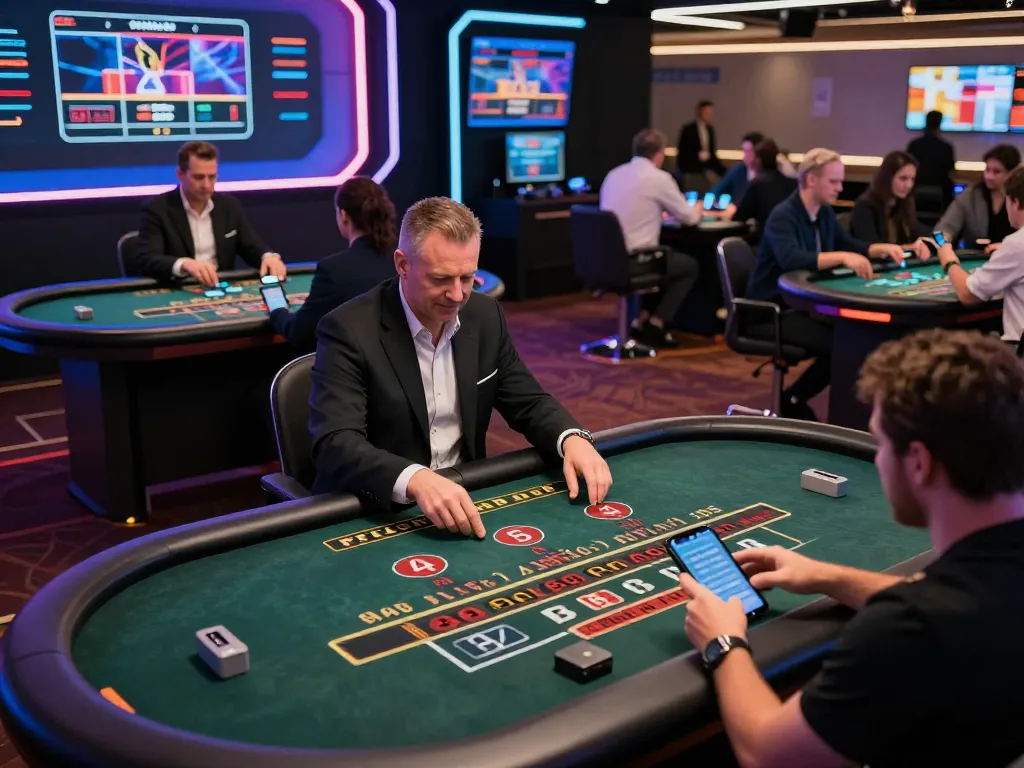 Engaged players enjoying live dealer games at OPEN88 with vibrant atmosphere and modern technology.