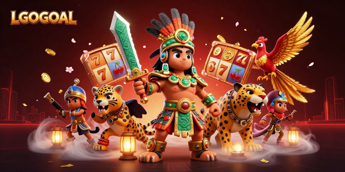 Experience thrilling slots with LGOGOAL; vibrant characters and immersive casino elements collide.