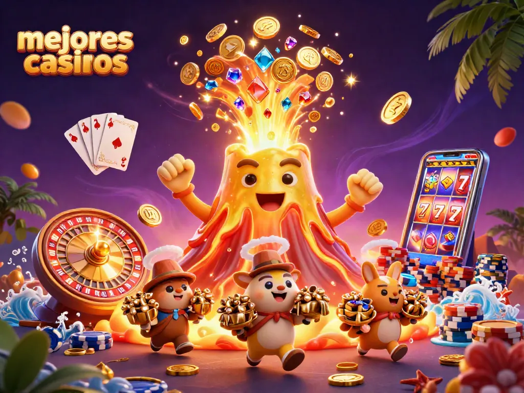 Disfruta de los mejores casinos mientras recolectas tesoros en un emocionante volcán de oro.