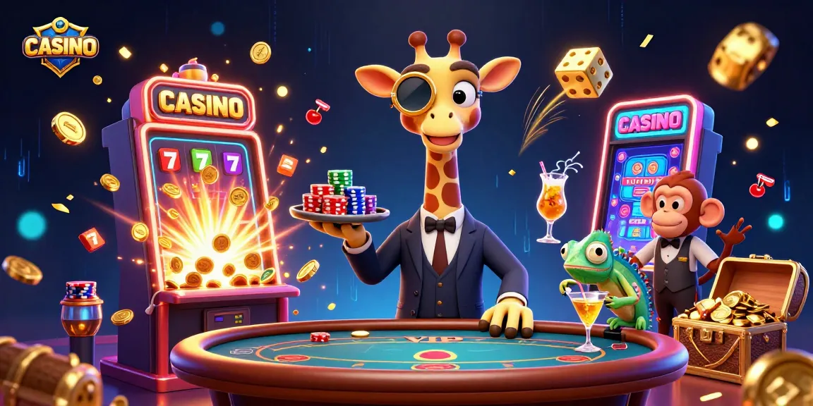 Experience exhilarating moments in a CASINO with lively characters and vibrant game explosions.
