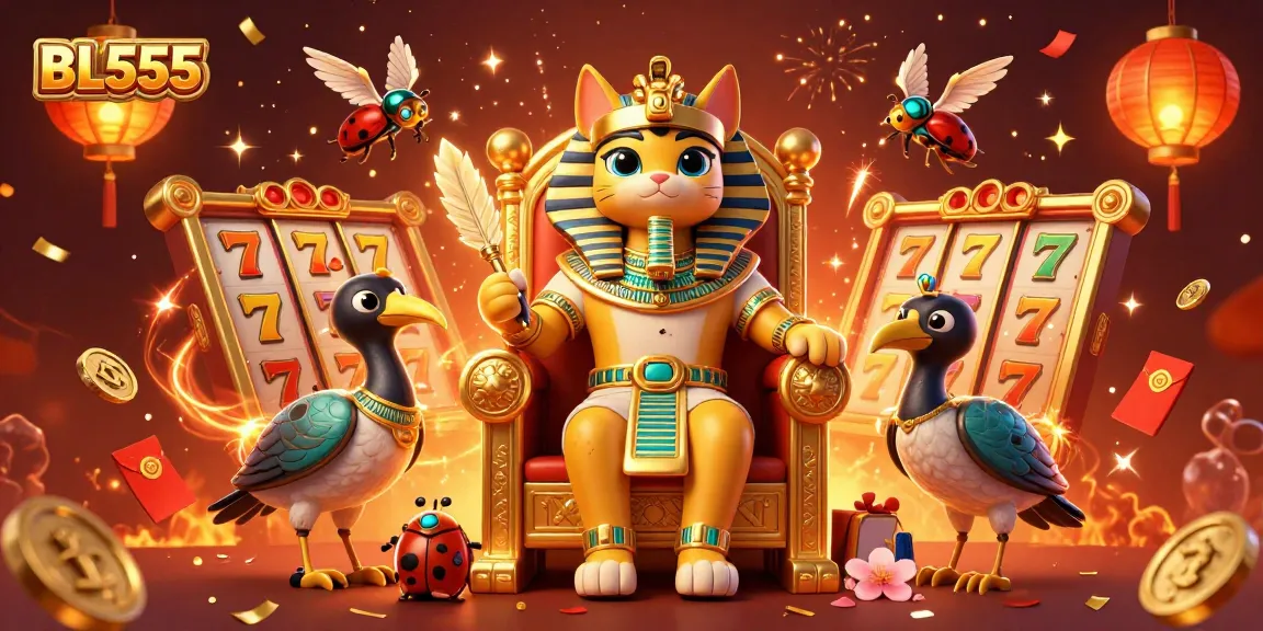 Experience dynamic winning at BL555 with colorful slots and joyful celebrations.