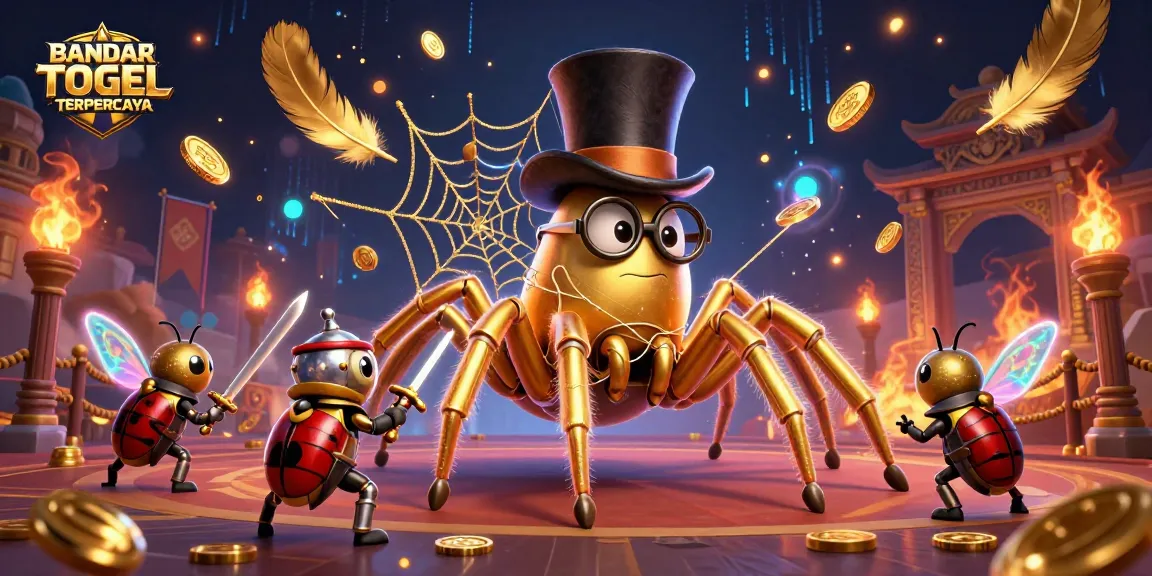 BANDAR TOGEL TERPERCAYA themed 3D illustration showcasing vibrant characters and engaging casino elements.