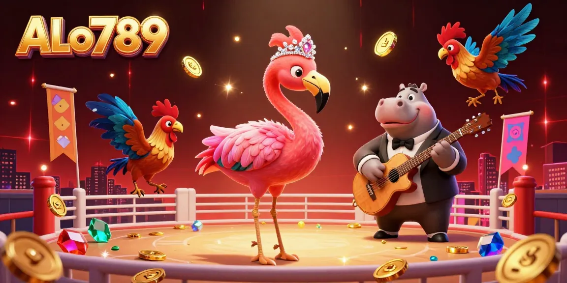 Experience the thrill of ALo789's vibrant cockfighting with dynamic action and exciting elements.