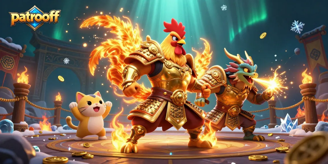 Bet on your luck with patroloff in this vibrant 3D illustration featuring engaging characters and casino elements.