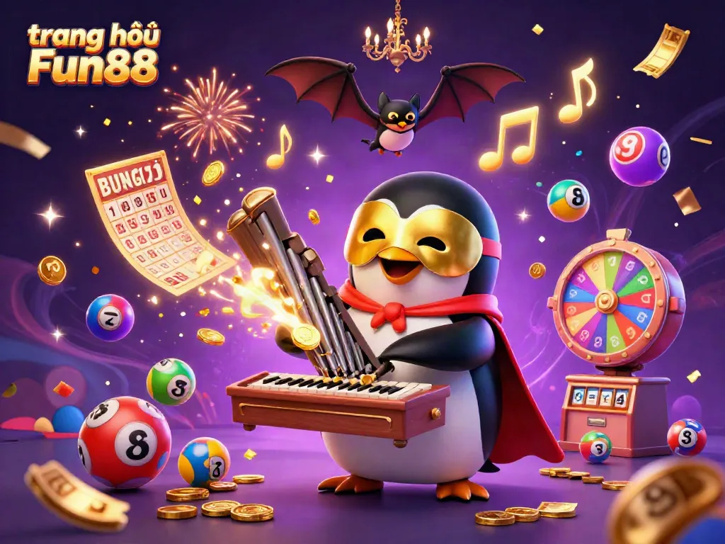 Experience the excitement of trang chủ Fun88 with animated characters celebrating in a vibrant casino setting.