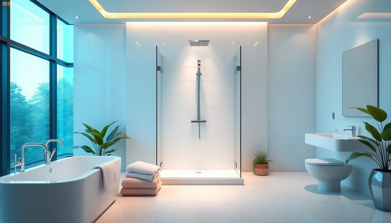 Experience elegant showers showcasing modern design and premium materials in a serene bathroom setting.