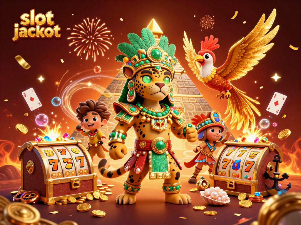 Spin the slot jackpot with Mayan symbols and treasures in an immersive 3D scene.