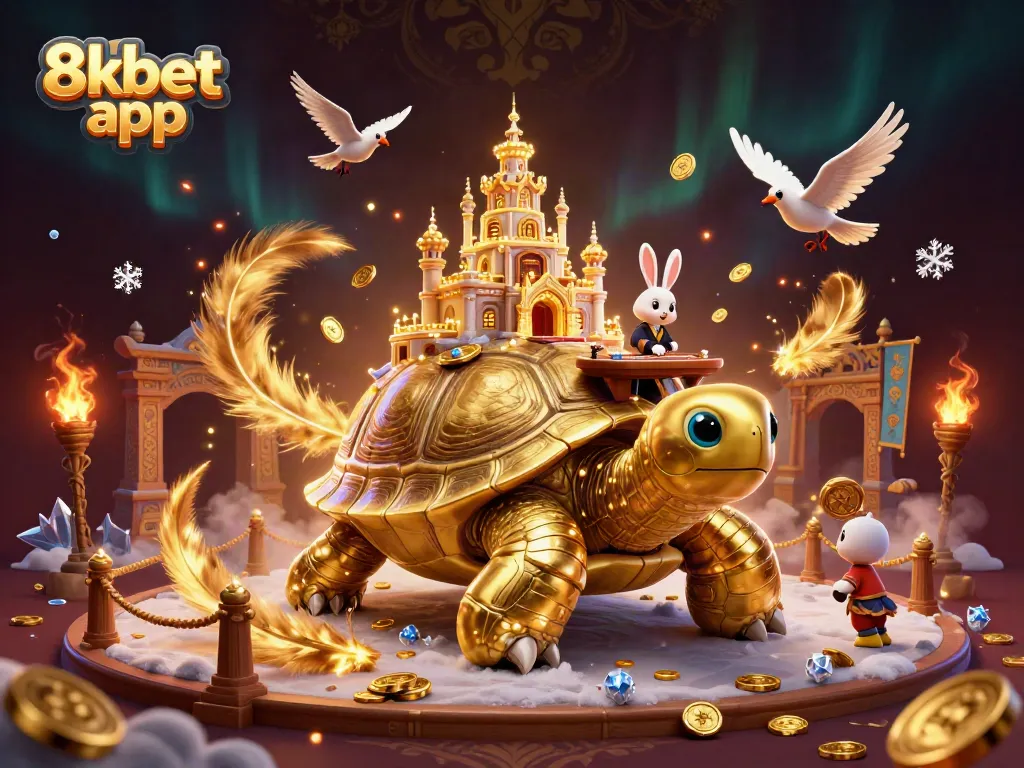 Win big with the 8xbet app featuring an immersive casino experience offered by a golden tortoise dealer.