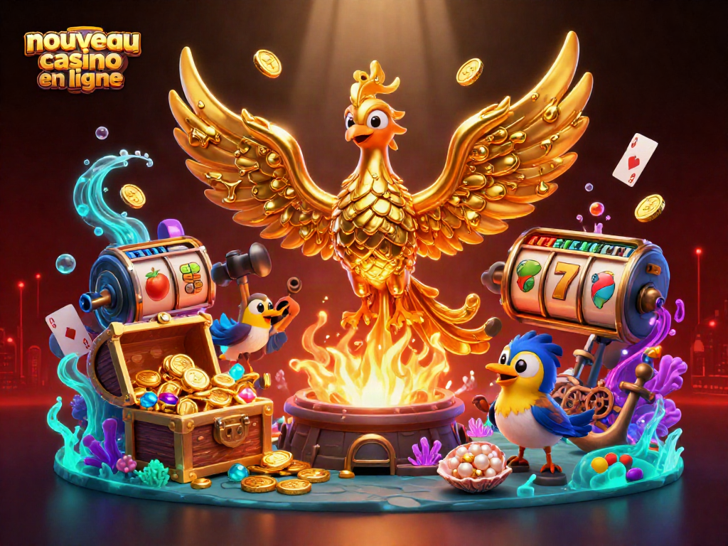 Explorez le nouveau casino en ligne avec des machines à sous, un phoenix doré et des trésors sous-marins