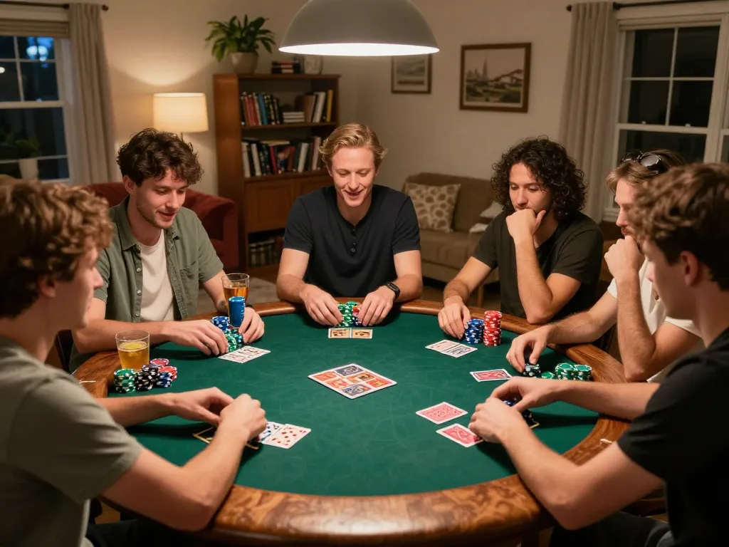 Engaged players participating in a lively game at SC88, showcasing excitement and strategy at home.