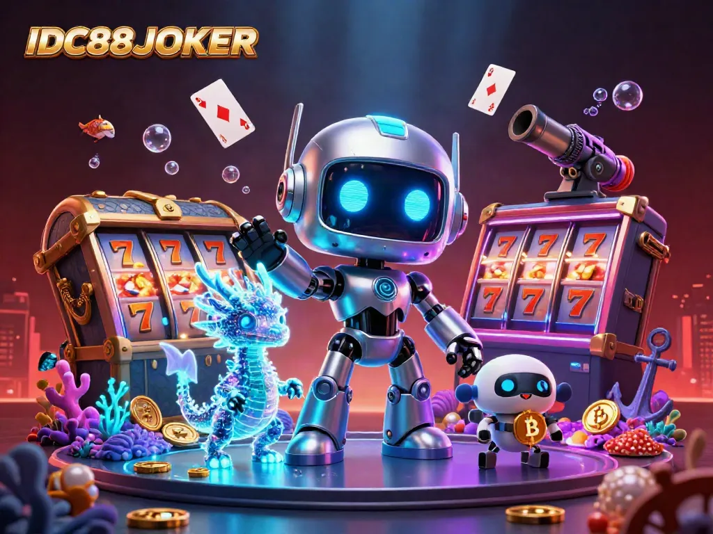 Engage with IDC88JOKER amidst vibrant slots and immersive 3D characters.