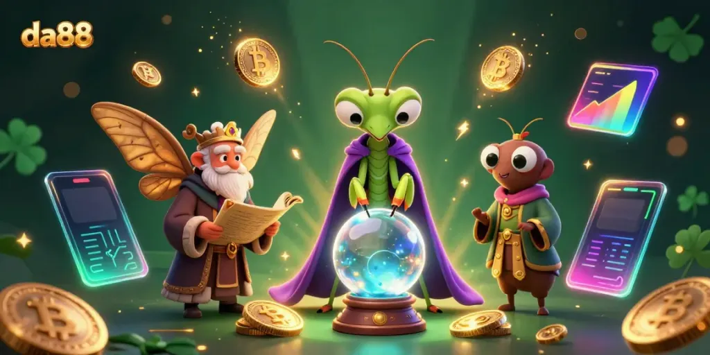 Engage in thrilling slot games at da88 with magical characters and vibrant casino elements