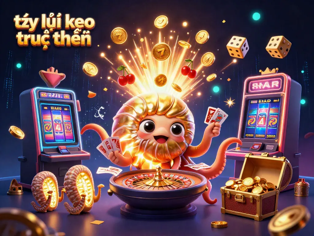 Engage with tỷ lệ kèo trực tuyến as a vibrant 3D scene bursts with casino excitement and dynamic elements.