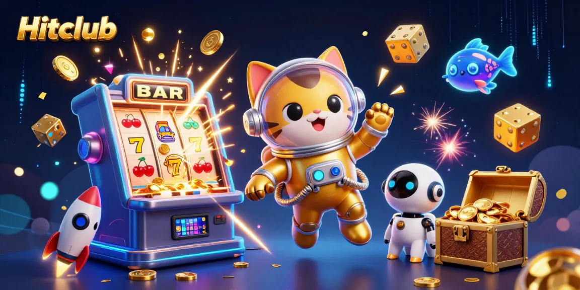 Engage with Hitclub by spinning thrilling slot machines in a cosmic casino adventure.