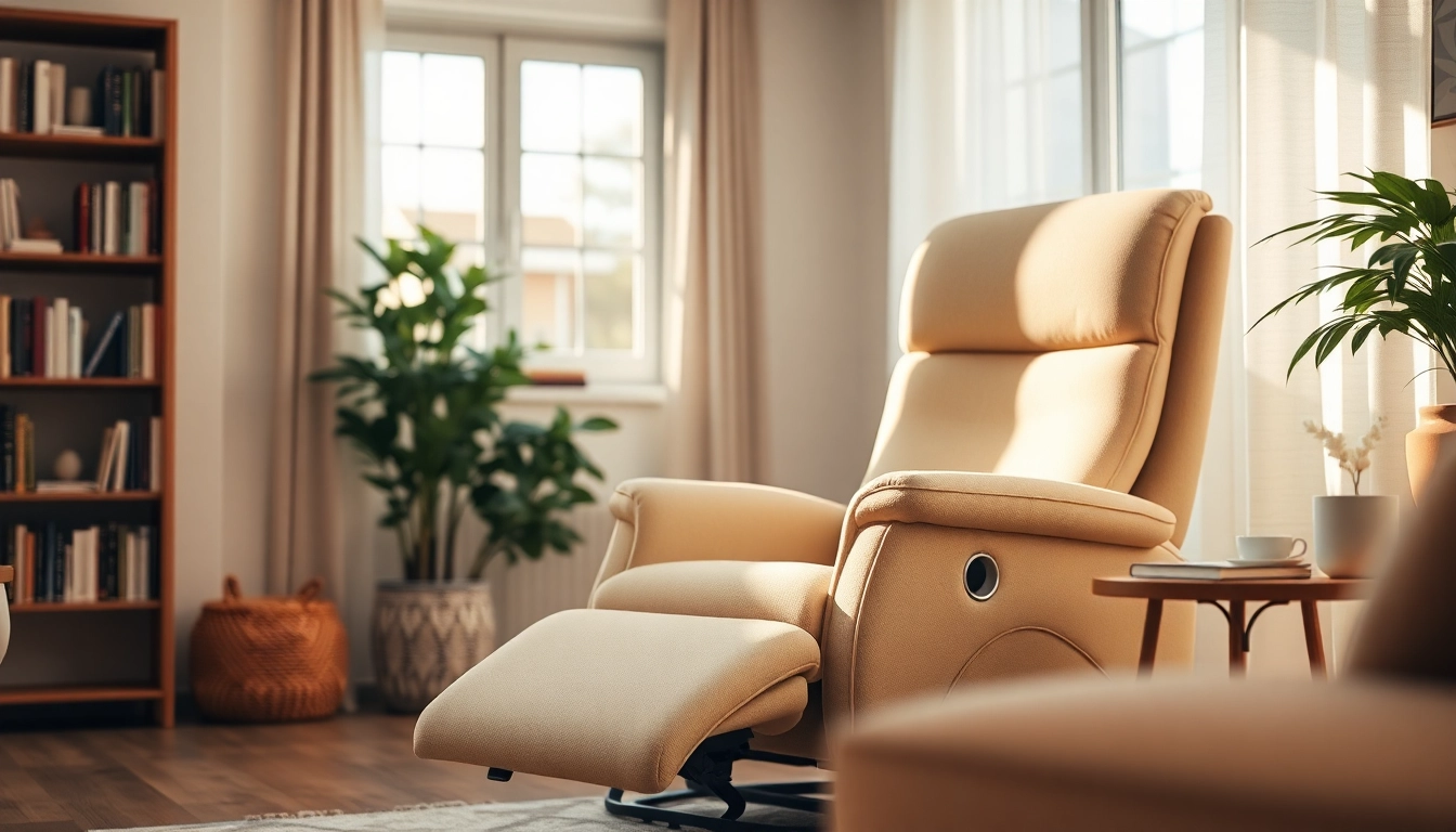 Comfortable lift chairs enhance relaxation in a cozy living room setting with natural light.