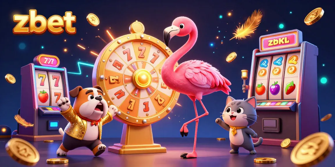Engage with zbet's exciting slot machines and vibrant prizes in a lively casino scene.
