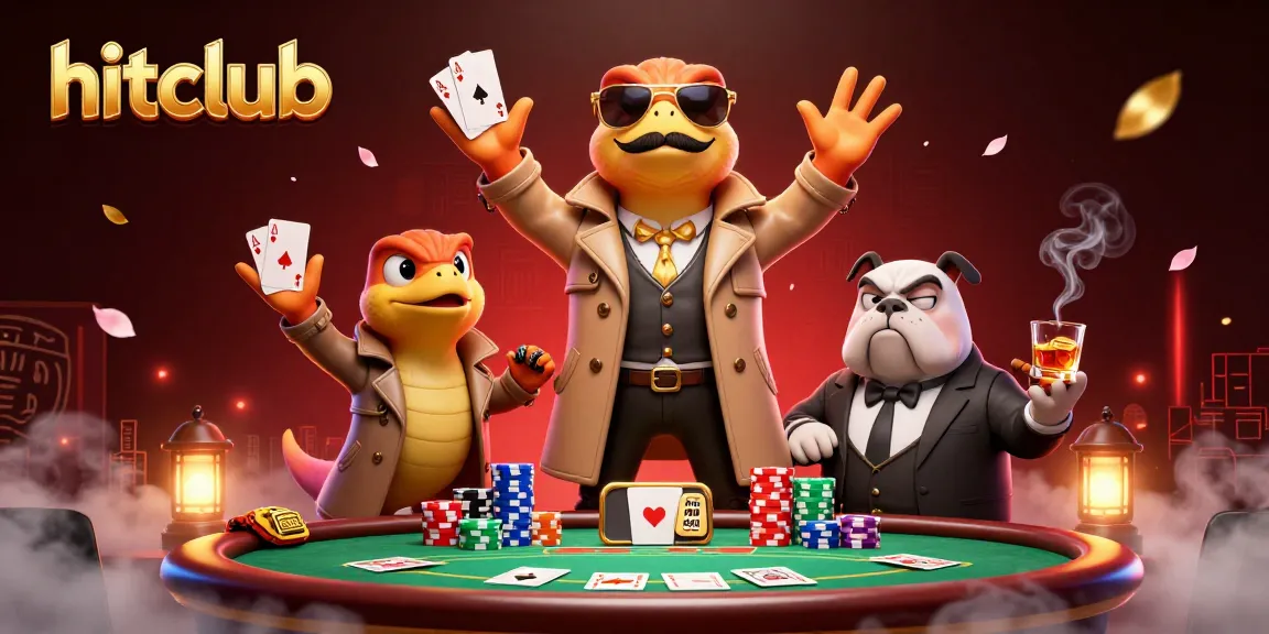 Raptors in a trench coat attempt VIP entry at hitclub casino; poker chips and cards abound.