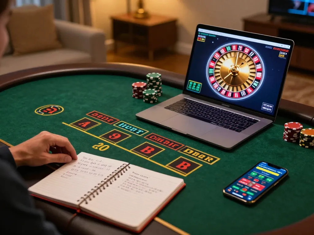 Player engaged in live dealer blackjack game while using CM88 online casino app in cozy home setting