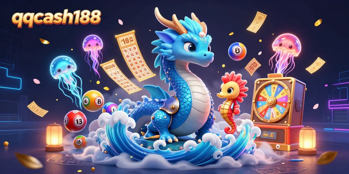 Experience the excitement of qqcash188 with vibrant gaming elements and fantastic underwater characters.
