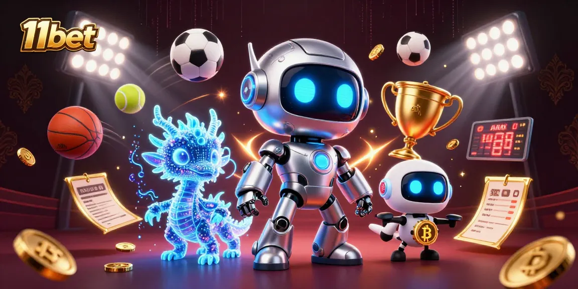 Engage with 11bet through thrilling sports betting action featuring dynamic 3D characters and game elements.
