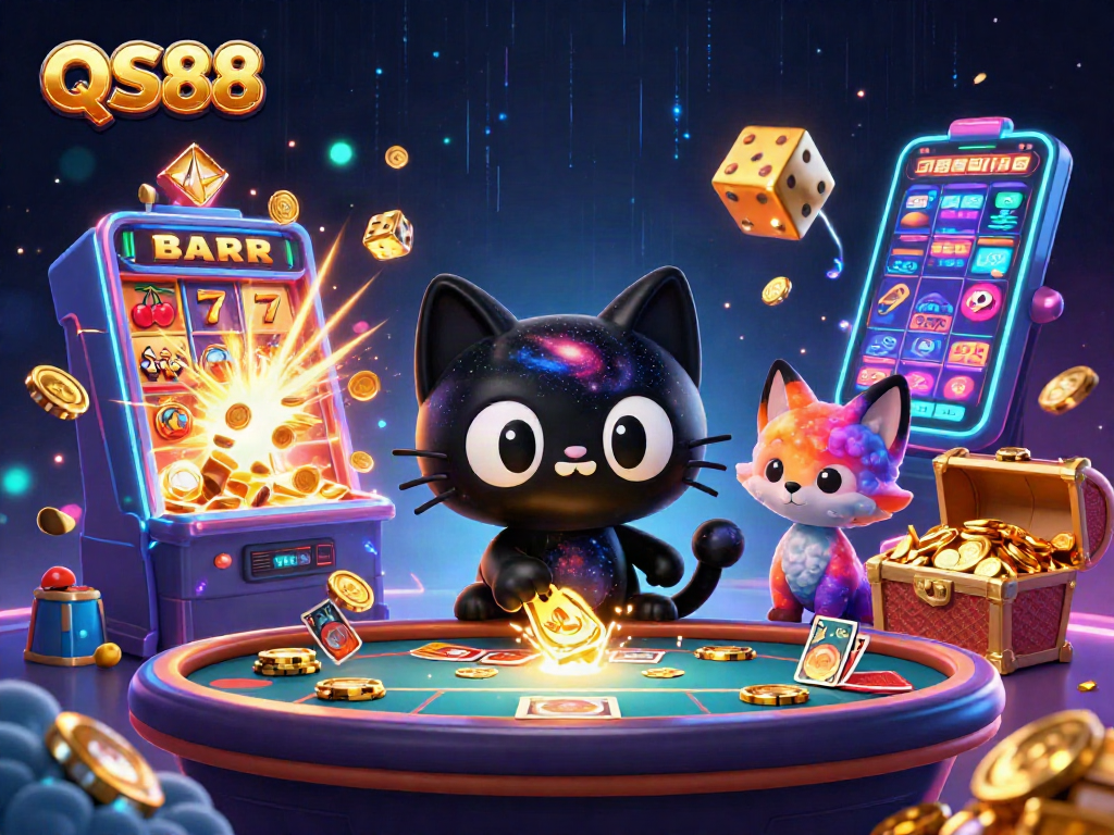 Experience the excitement of QS88 with a cosmic casino adventure featuring dynamic characters and vivid games.