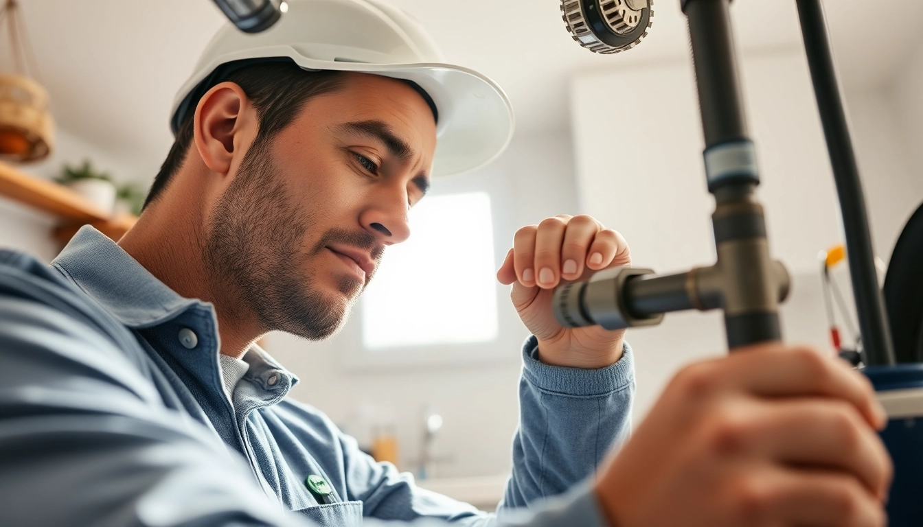 Efficient whole house repiping services Tampa showcased by a professional plumber assessing pipes.