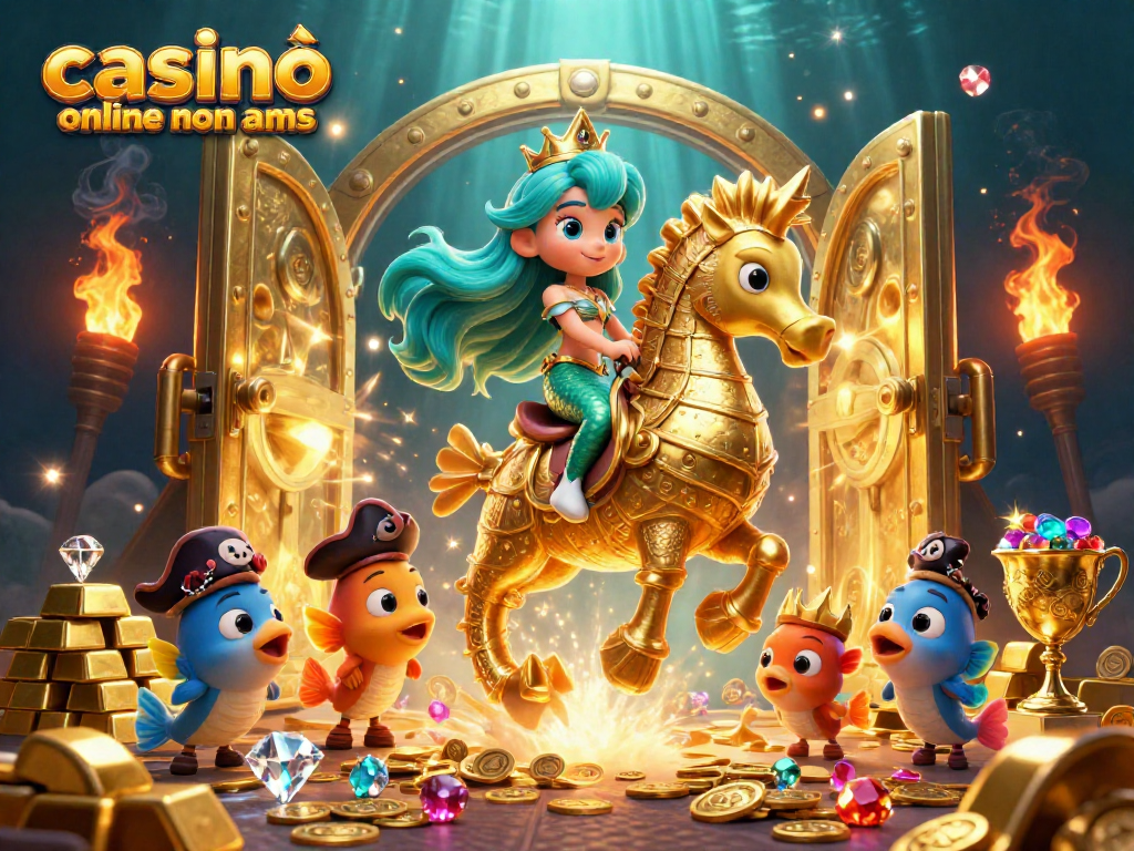 Scopri i casinò online non AAMS con una meravigliosa principessa sirena e divertenti pesci pirati.