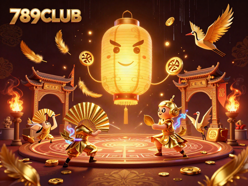 Experience gaming excitement at 789CLUB with vibrant 3D animated casino visuals and dynamic game elements.