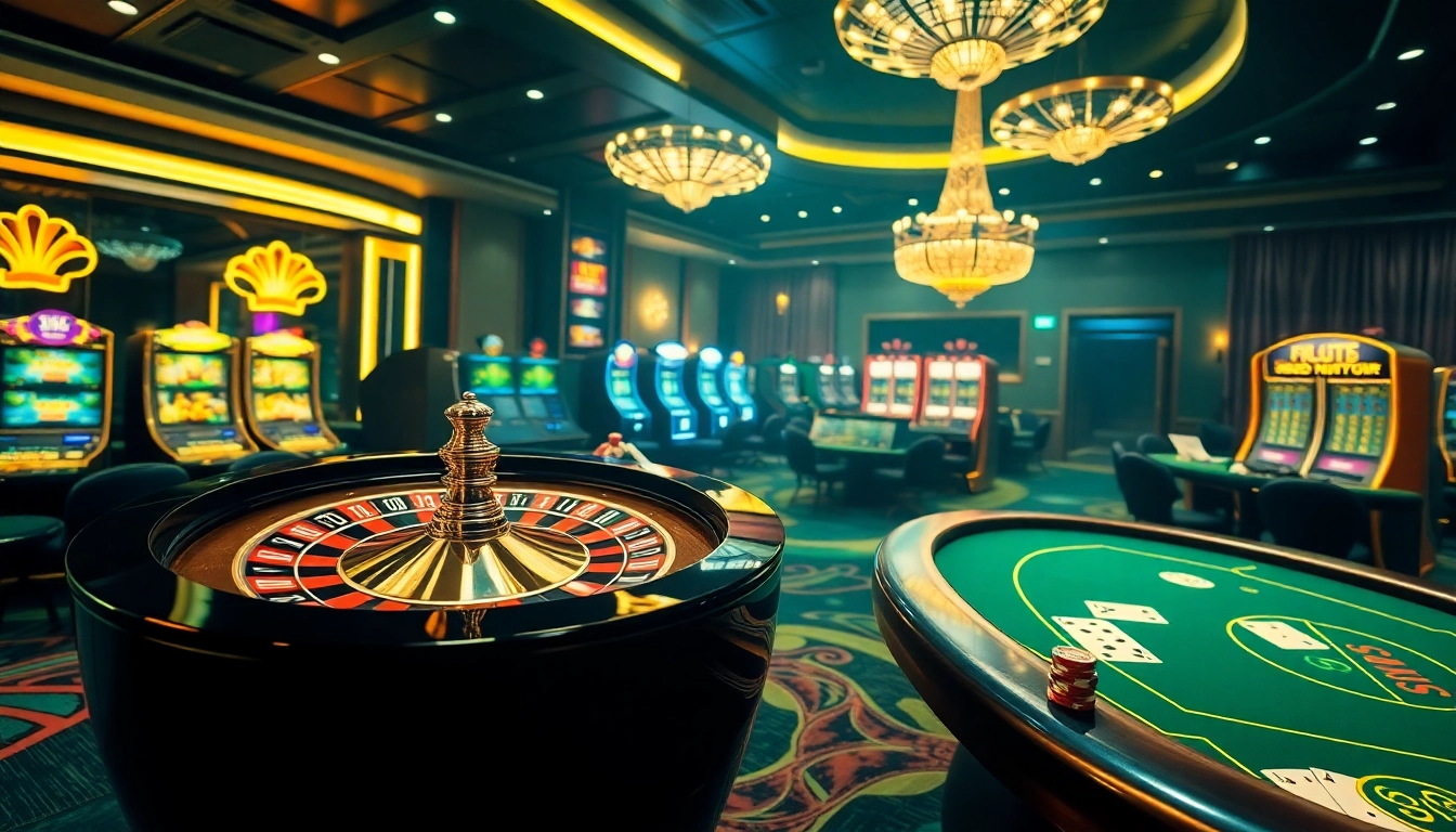 Experience the excitement of the FB88 casino with vibrant slot machines and elegant gameplay.