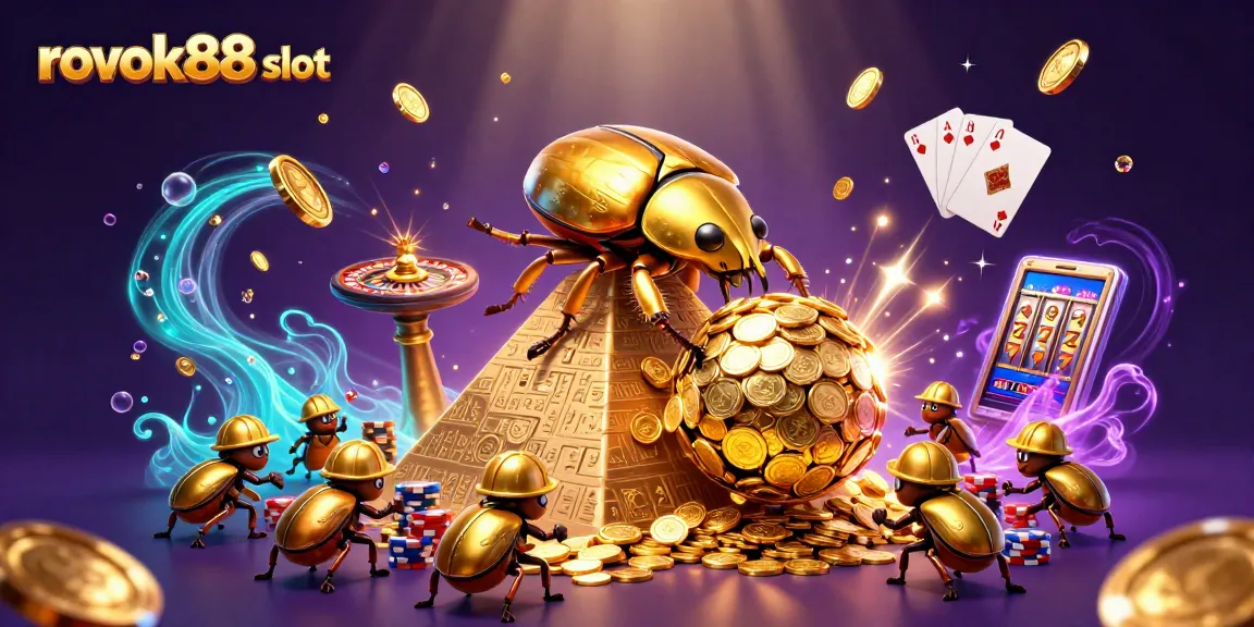 Experience the thrill of rokok88 slot with a vibrant scene of golden coins and spinning reels.