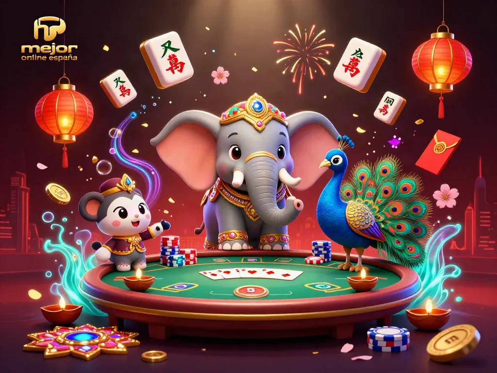 Juega en el mejor casino online España con acción en el póker, mesas brillantes y símbolos de fortuna.