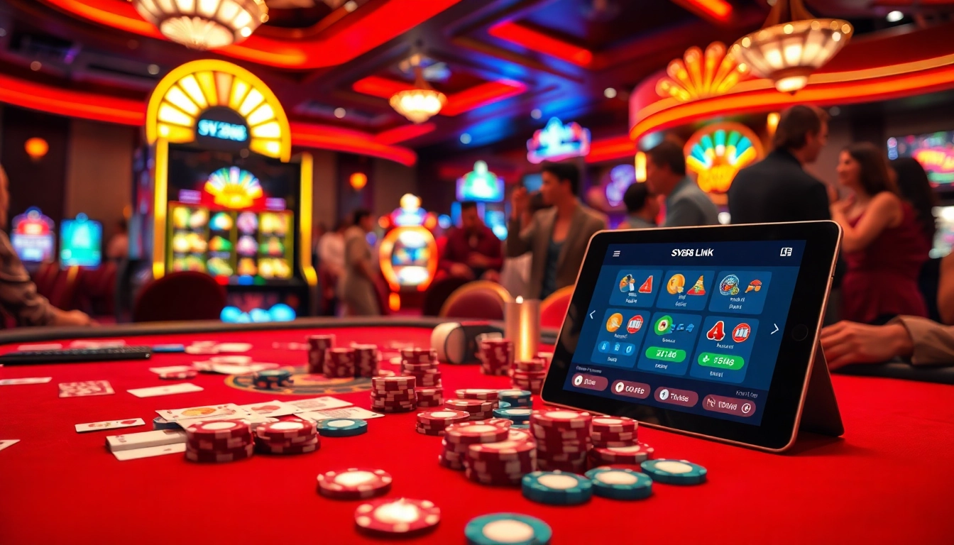 Experience thrilling gameplay at SV368 Link with vibrant casino tables and exciting betting options.