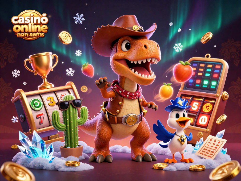 Scopri le emozioni del casinò online non aams con un T-Rex cowboy e giochi avvincenti.