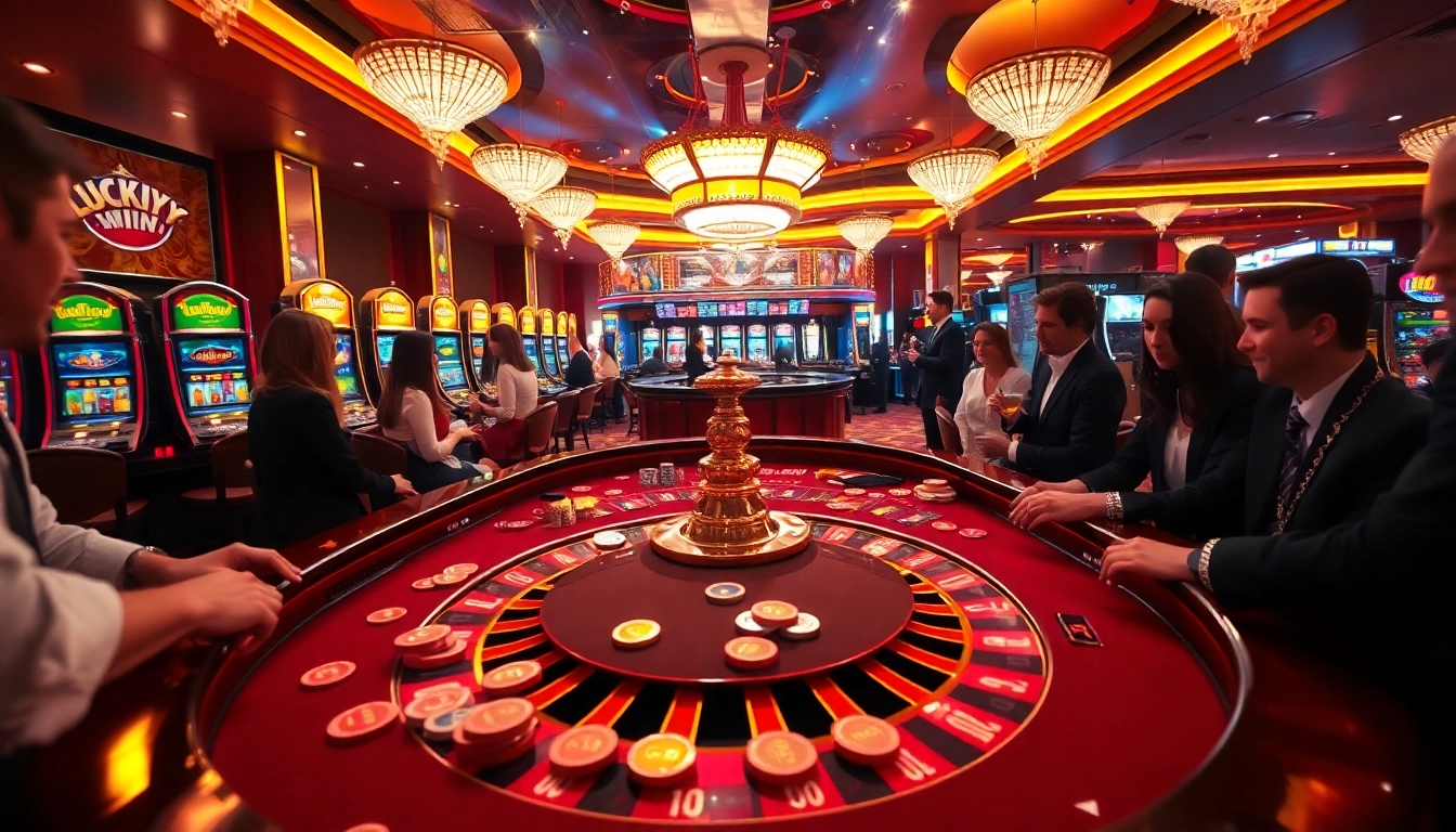 Experience thrilling plays at LuckyWin's glamorous casino tables with exciting games.