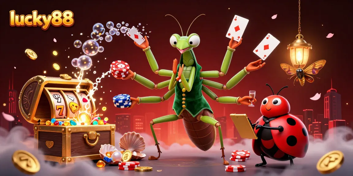 Experience the excitement of lucky88 slot gaming with vibrant characters and casino elements.