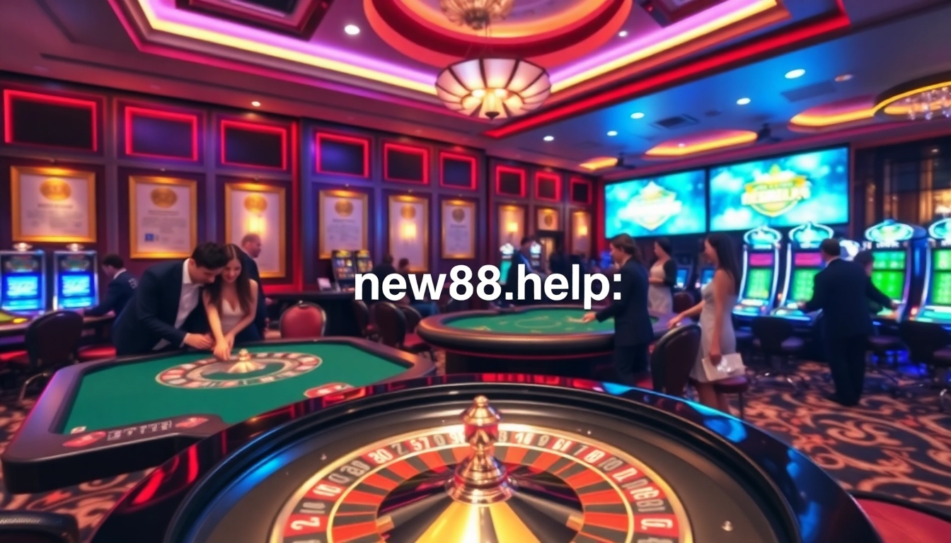 Experience premium casino gaming at https://new88.help/, featuring poker tables and roulette wheels.