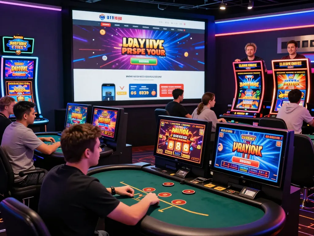 Exciting gaming scene at 79KING chính thức online casino with interactive players and vibrant visuals