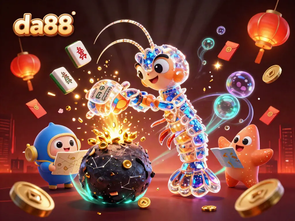 da88 brings excitement with vibrant casino elements and a galactic warrior scene.