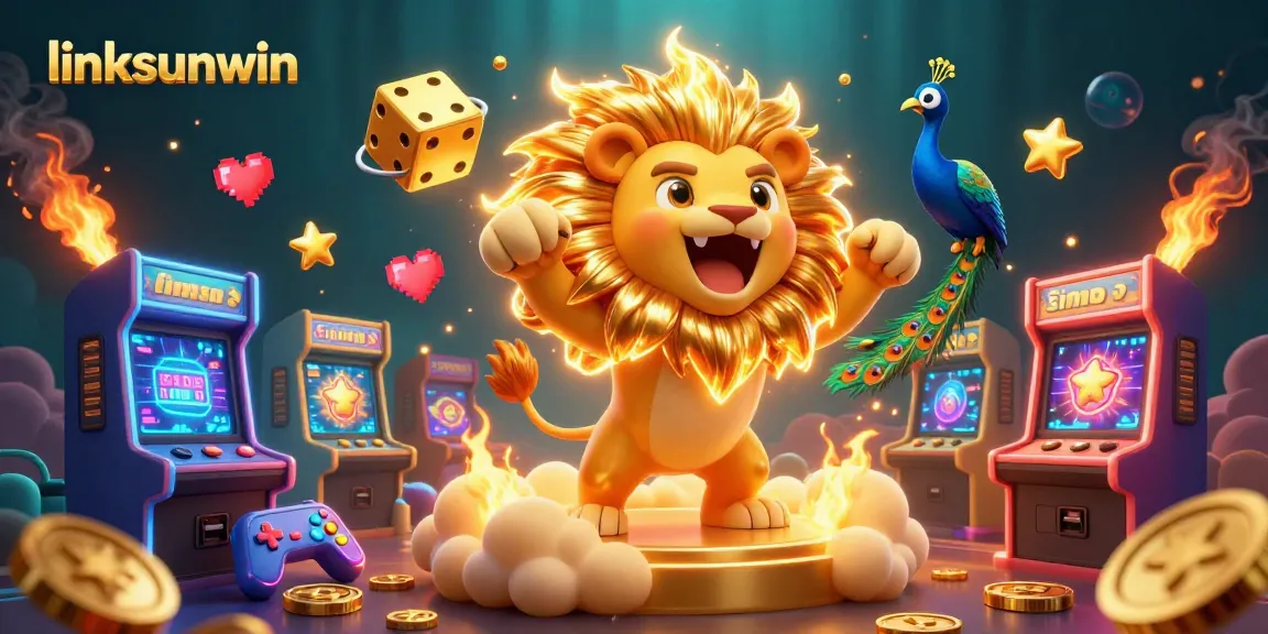 Experience the thrill of linksunwin casino with a vibrant 3D scene showcasing energetic gaming features.