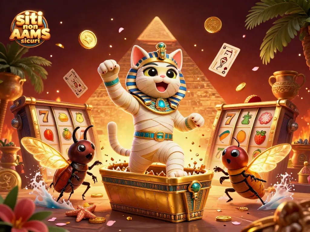 Gioca nei siti non AAMS sicuri per un'esperienza con una mummia egiziana e simboli d'oro nei casinò.