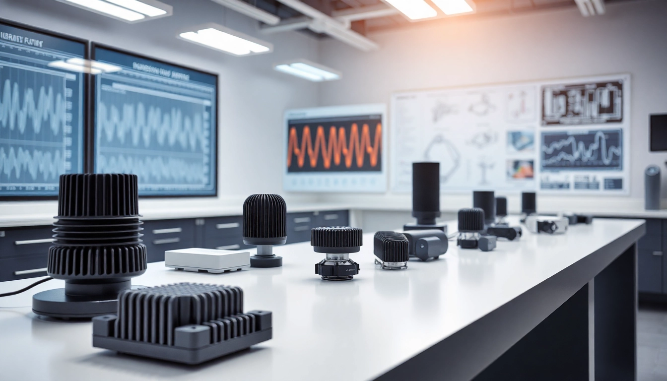 Showcasing Sound and Vibration Control Products in a modern laboratory environment.