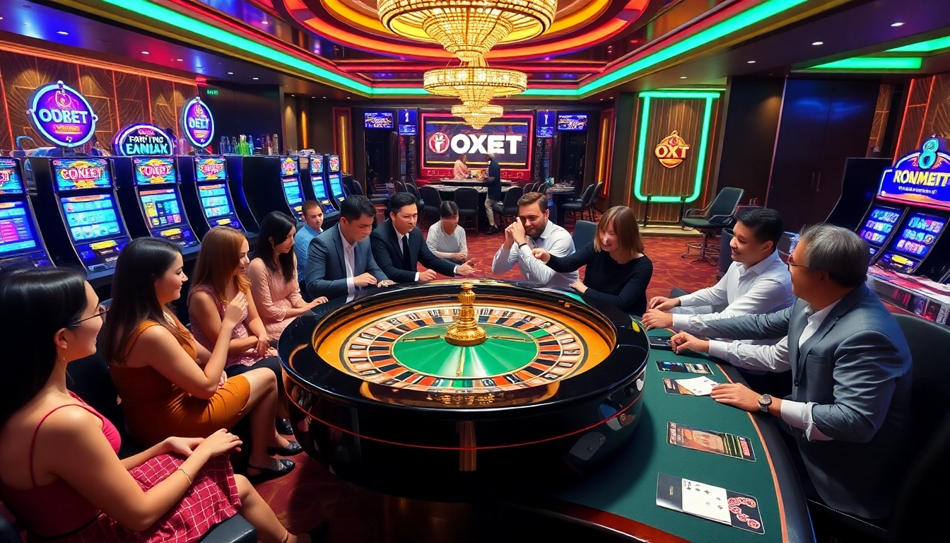 Experience thrilling gameplay at https://oxbet.br.com/ with engaged players and vibrant casino tables.
