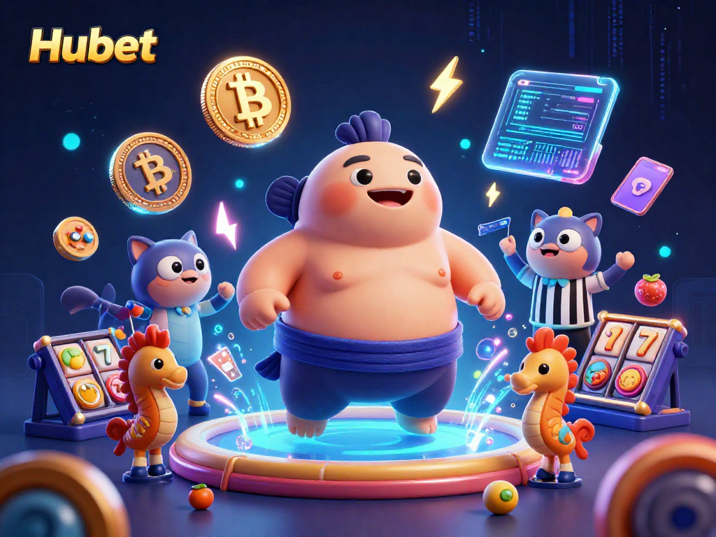 Engage with Hubet's vibrant 3D underwater casino scene showcasing thrilling gameplay and dynamic elements.