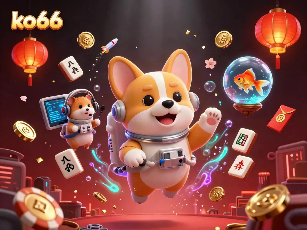 Engage in gaming action at ko66 with thrilling casino entertainment in a vibrant space setting.