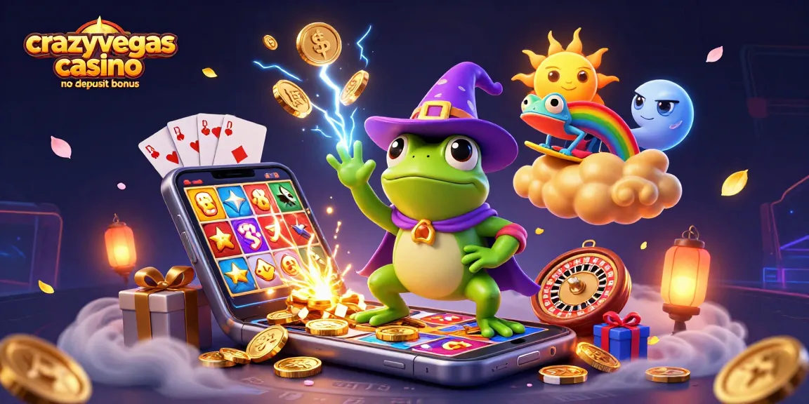 Experience the thrill of the crazyvegas casino no deposit bonus with 3D wizards and golden coins!